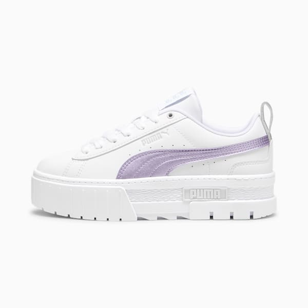 Mayze Glow-Up Women's Sneakers, PUMA White-Feather Gray, extralarge