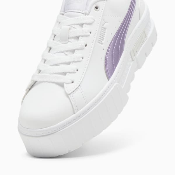 Purple platform pumas top