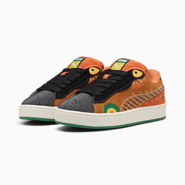 Tenis XL DDLM de gamuza, Caramel Latte-PUMA Black, extralarge