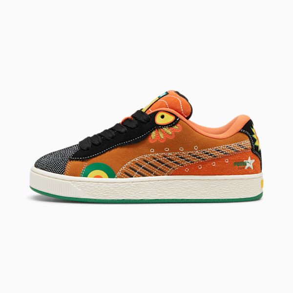 Tenis XL DDLM de gamuza, Caramel Latte-PUMA Black, extralarge