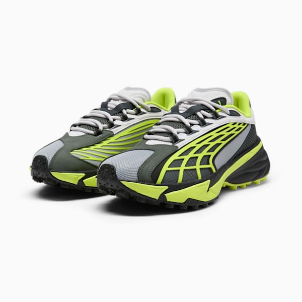 Spirex Scifi Men's Sneakers, Feather Gray-Electric Lime-PUMA Black, extralarge