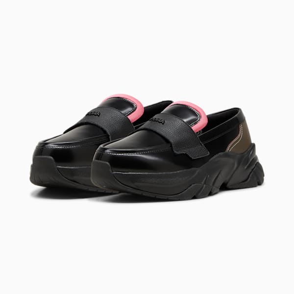 ウィメンズ LOAFYR INT スニーカー, PUMA Black-Strawberry Burst, extralarge-JPN