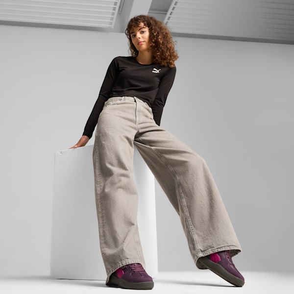 Tenis de pana Palermo Moda para mujer, Midnight Plum-Gum, extralarge