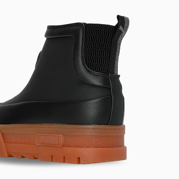 Mayze Wellis Leather Mid Women's Sneakers, PUMA Black, extralarge-IND