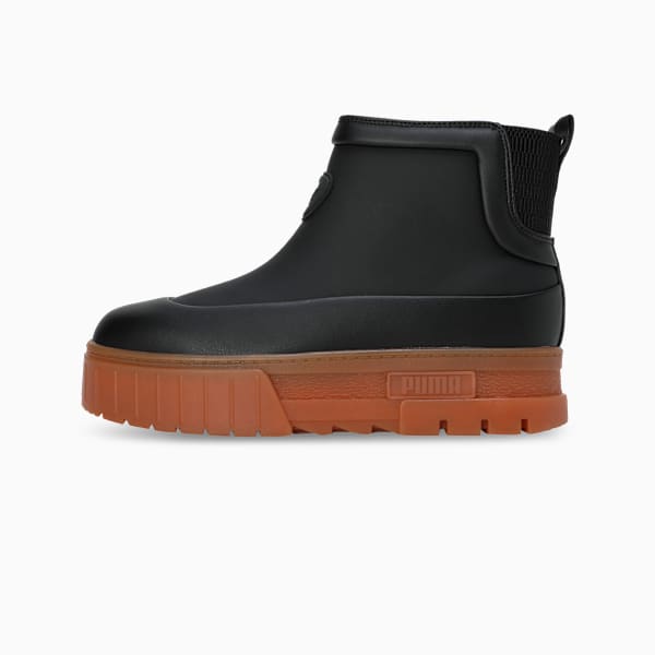 Mayze Wellis Leather Mid Women's Sneakers, PUMA Black, extralarge-IND