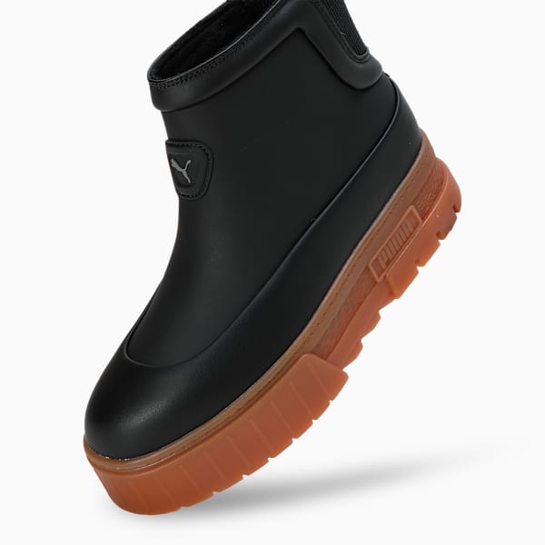 Mayze Wellis Leather Mid Women's Sneakers, PUMA Black, extralarge-IND