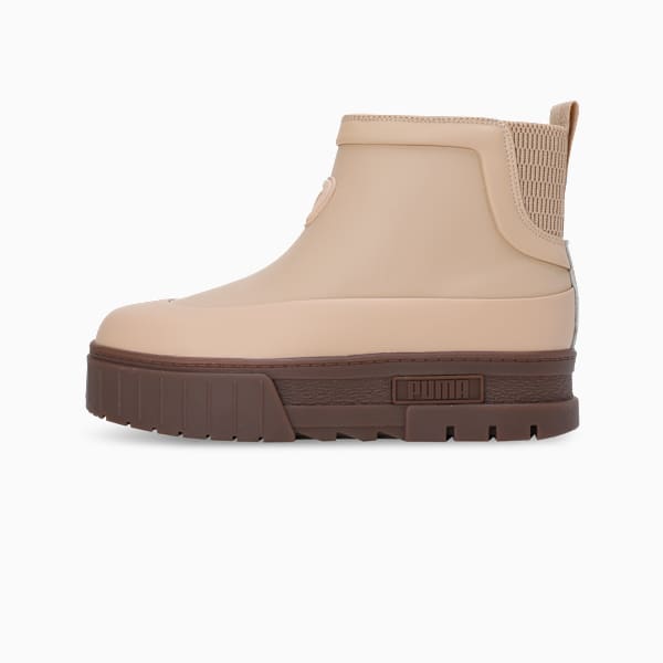 Mayze Wellis Leather Mid Women's Sneakers, Sand Dune, extralarge-IND