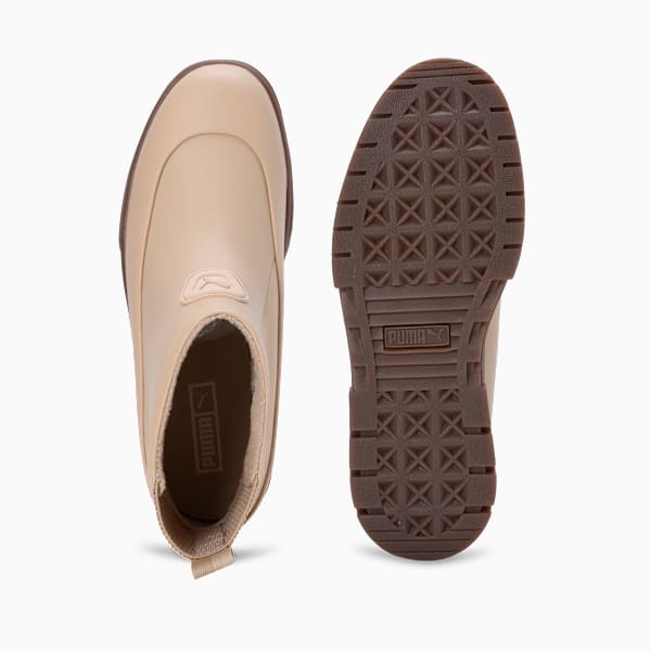 Mayze Wellis Leather Mid Women's Sneakers, Sand Dune, extralarge-IND