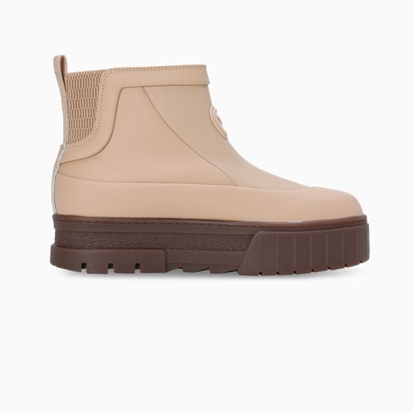 Mayze Wellis Leather Mid Women's Sneakers, Sand Dune, extralarge-IND