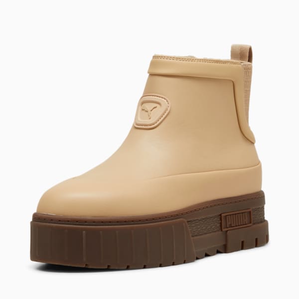 Mayze Wellis Leather Mid Women's Boot, Sand Dune, extralarge