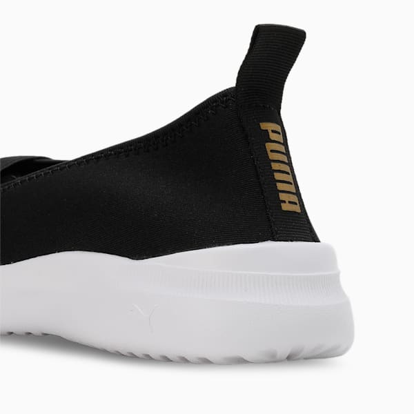 Adelina Space Metallics Women's Shoes, PUMA Black-PUMA Gold-PUMA White, extralarge-IND