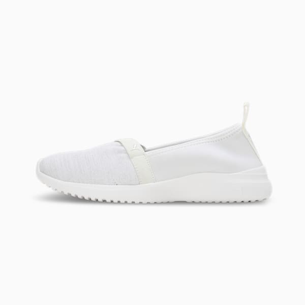 Adelina Space Metallics Women's Shoes, PUMA White-Matte Silver-PUMA Silver, extralarge-IND