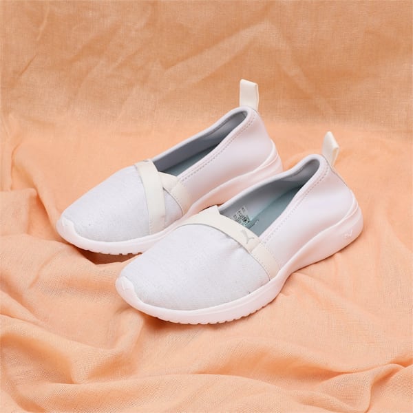 Adelina Space Metallics Women's Shoes, PUMA White-Matte Silver-PUMA Silver, extralarge-IND