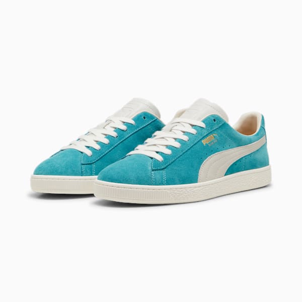 ユニセックス スウェード MII スニーカー, Opale Blue-Frosted Ivory, extralarge-JPN
