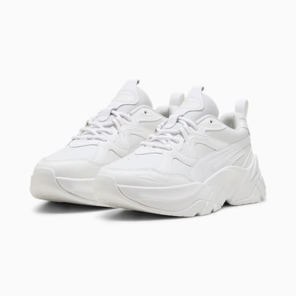 ウィメンズ SOPHYR レザー スニーカー, PUMA White, extralarge-JPN