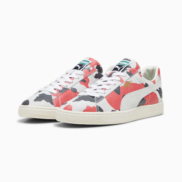 ユニセックス スウェード MIJ コイ スニーカー, PUMA White-PUMA Red-PUMA Black, extralarge-JPN