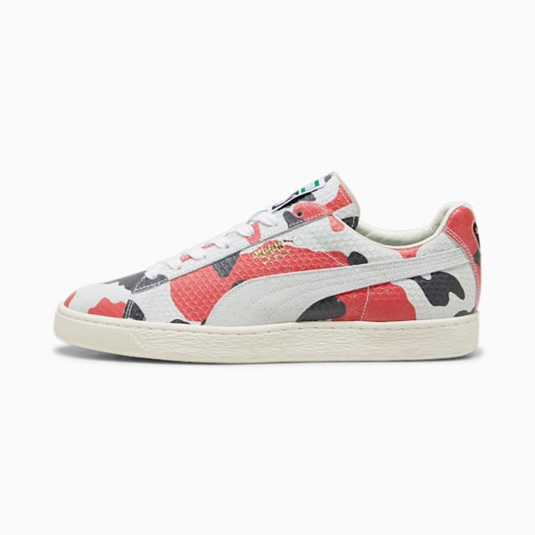 ユニセックス スウェード MIJ コイ スニーカー, PUMA White-PUMA Red-PUMA Black, extralarge-JPN