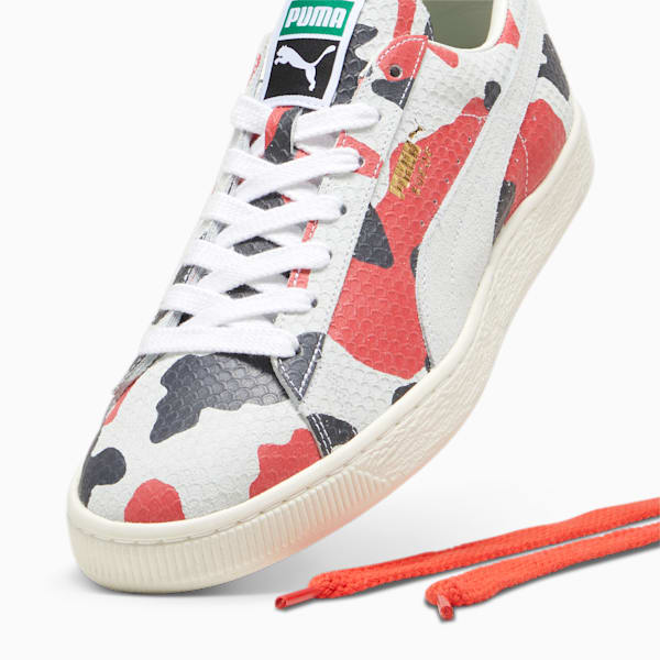 ユニセックス スウェード MIJ コイ スニーカー, PUMA White-PUMA Red-PUMA Black, extralarge-JPN