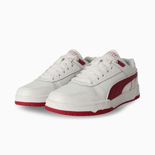 RBD Game Low Youth Shoes, PUMA White-Dark Crimson, extralarge-IND