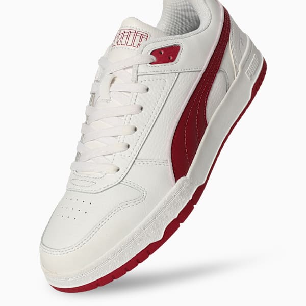RBD Game Low Youth Shoes, PUMA White-Dark Crimson, extralarge-IND