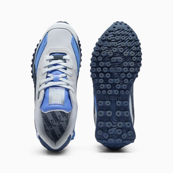 Tenis Blktop Rider NYC Running Laps para mujer, Silver Mist-Club Navy-Blue Skies, extralarge