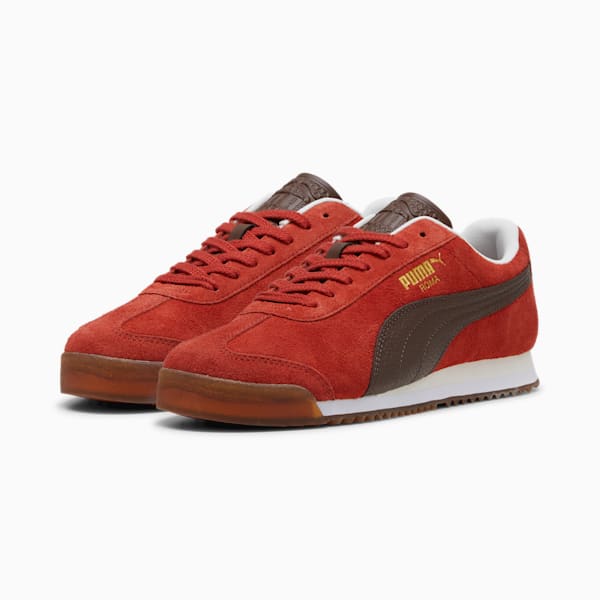 Tenis Roma Suede, Mars Red-Espresso Brown-Gum, extralarge