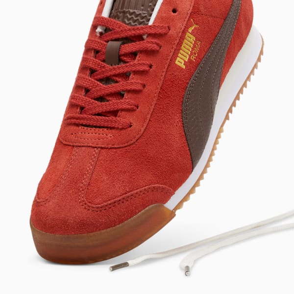 Tenis Roma Suede, Mars Red-Espresso Brown-Gum, extralarge