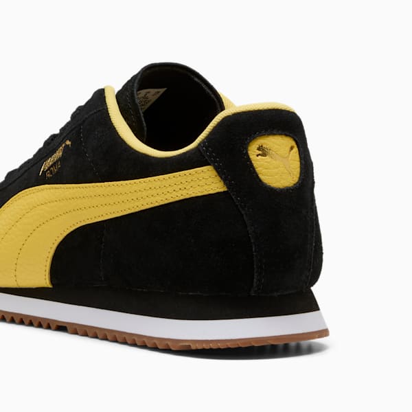Tenis Roma Suede, PUMA Black-Sunny Yellow, extralarge