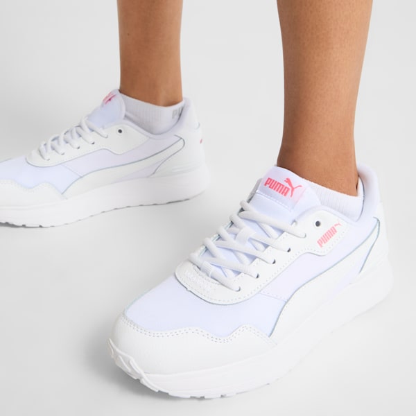 Tenis para mujer R78 Voyage Tumbled Sneaker, PUMA White-PUMA White-Passionfruit, extralarge