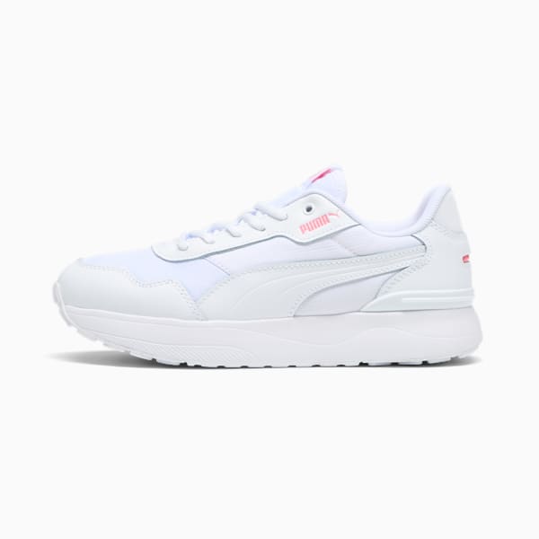 Tenis para mujer R78 Voyage Tumbled Sneaker, PUMA White-PUMA White-Passionfruit, extralarge