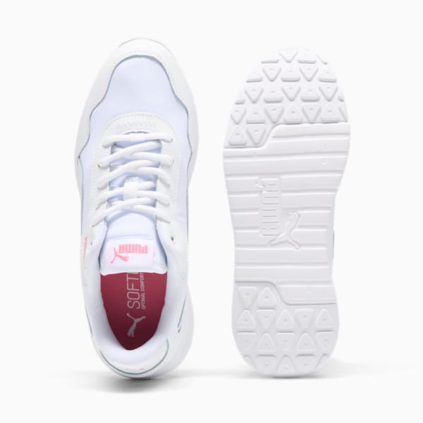 Tenis para mujer R78 Voyage Tumbled Sneaker, PUMA White-PUMA White-Passionfruit, extralarge