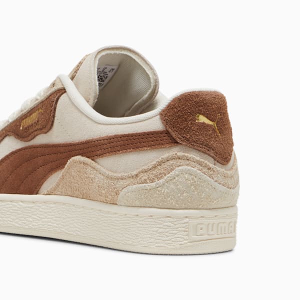 Suede Trippy Sneakers, Alpine Snow-Haute Coffee-Frosted Ivory, extralarge