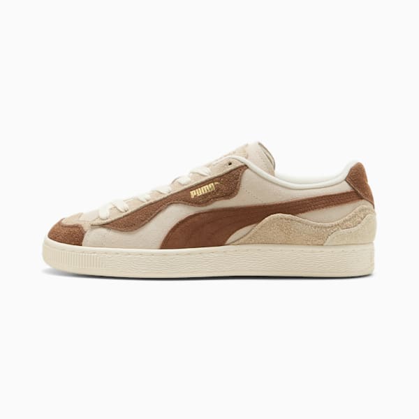 Suede Trippy Sneakers, Alpine Snow-Haute Coffee-Frosted Ivory, extralarge