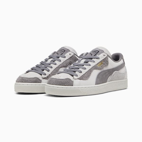Tenis de gamuza Trippy, Feather Gray-Cool Dark Gray-Feather Gray, extralarge