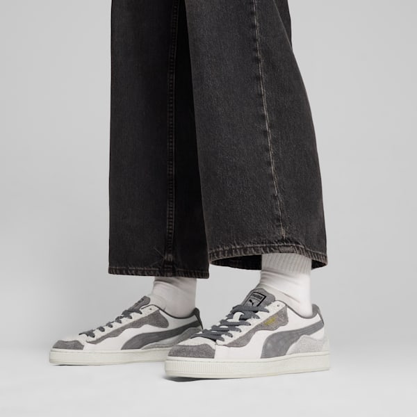 Tenis de gamuza Trippy, Feather Gray-Cool Dark Gray-Feather Gray, extralarge