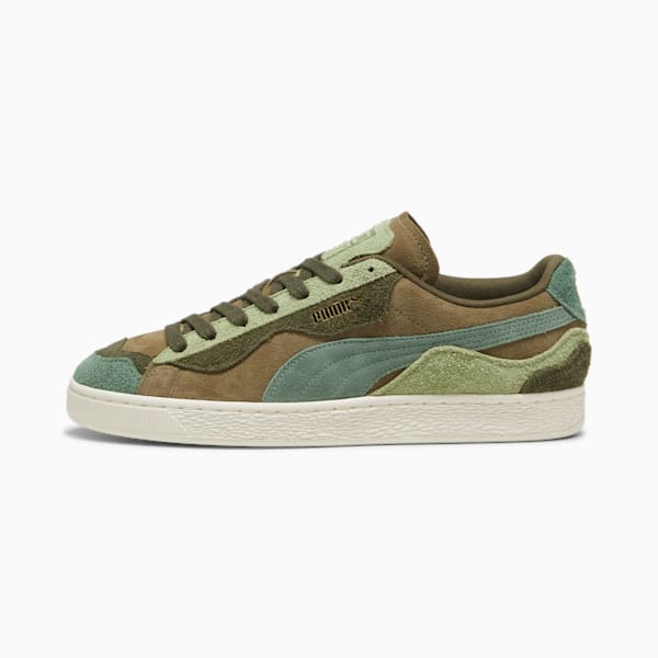 Suede Trippy Sneakers, PUMA Olive-Calming Green-Frosted Ivory, extralarge