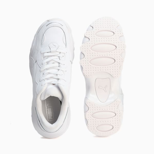 ウィメンズ パルサー ウェッジ バッジ スニーカー, PUMA White-PUMA White-PUMA Black, extralarge-JPN
