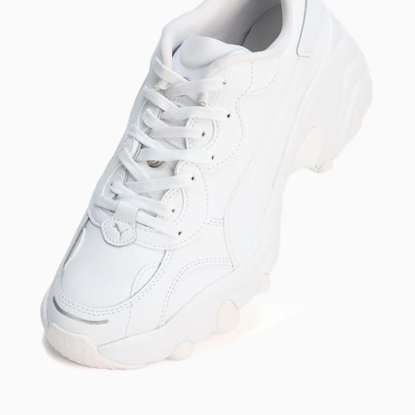 ウィメンズ パルサー ウェッジ バッジ スニーカー, PUMA White-PUMA White-PUMA Black, extralarge-JPN
