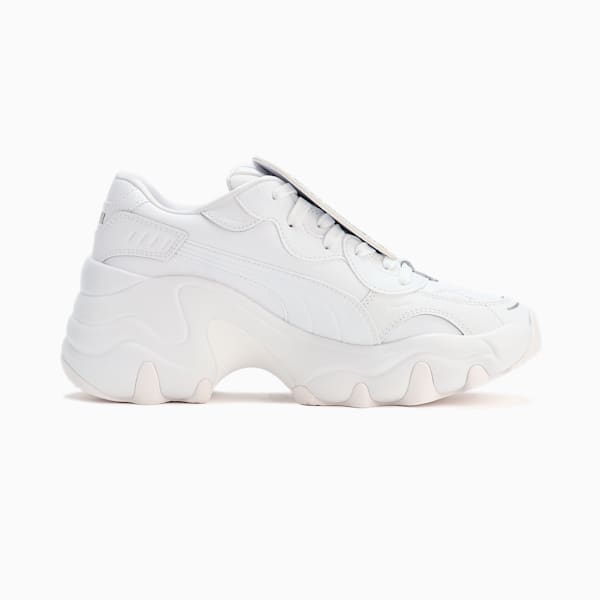 ウィメンズ パルサー ウェッジ バッジ スニーカー, PUMA White-PUMA White-PUMA Black, extralarge-JPN