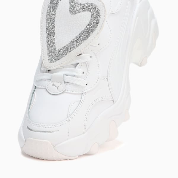 ウィメンズ パルサー ウェッジ バッジ スニーカー, PUMA White-PUMA White-PUMA Black, extralarge-JPN