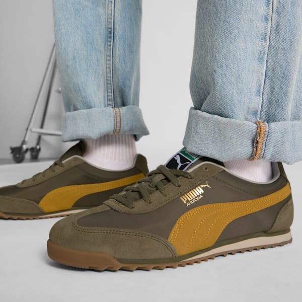 Arizona Nylon Sneakers, Loden Green-Archive Gold, extralarge