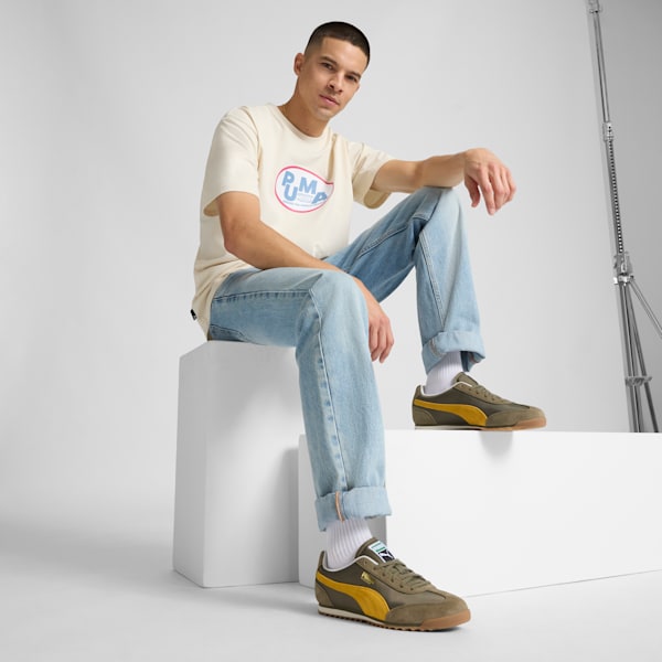 Arizona Nylon Sneakers, Loden Green-Archive Gold, extralarge