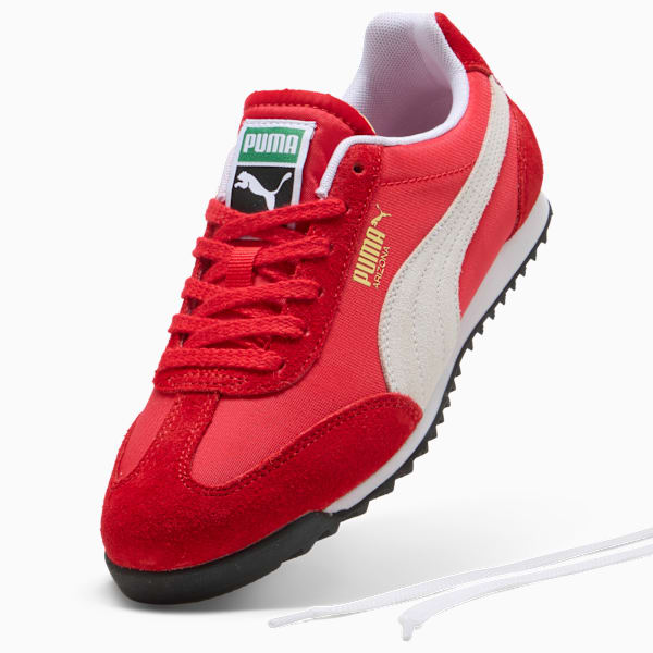 Arizona Nylon Sneakers, For All Time Red-PUMA White-PUMA Gold, extralarge-GBR
