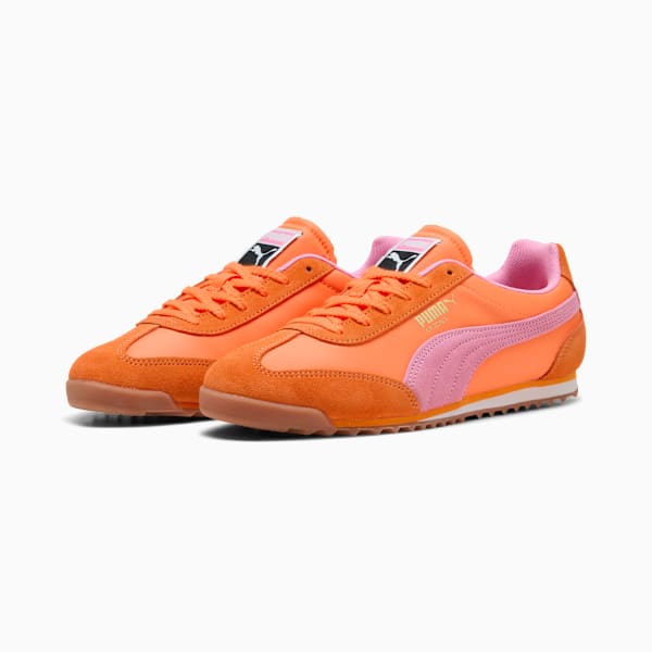 Arizona Nylon Sneakers, Orange Glo-Poised Pink-PUMA Gold, extralarge