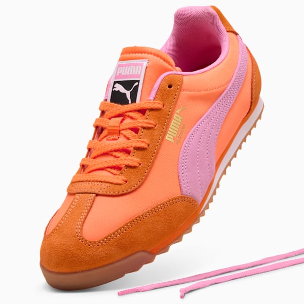 Arizona Nylon Sneakers, Orange Glo-Poised Pink-PUMA Gold, extralarge