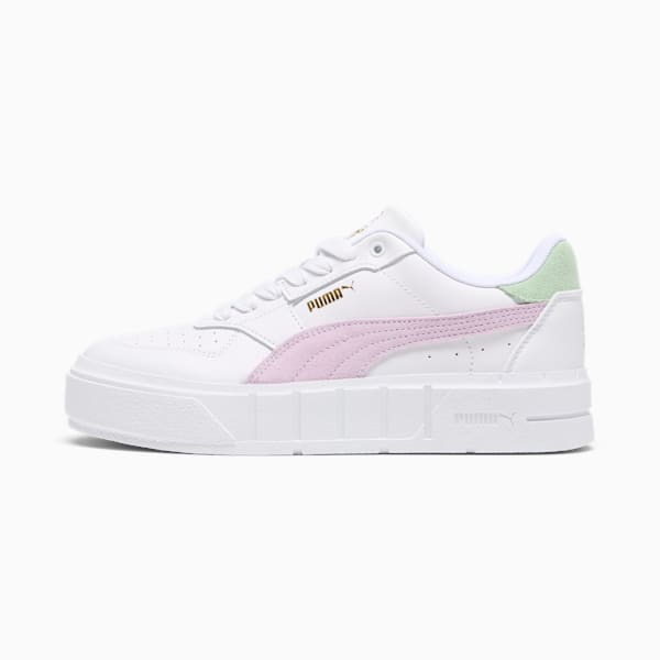 Cali Court New Bloom Women's Sneakers, PUMA White-Grape Mist-Pure Green, extralarge