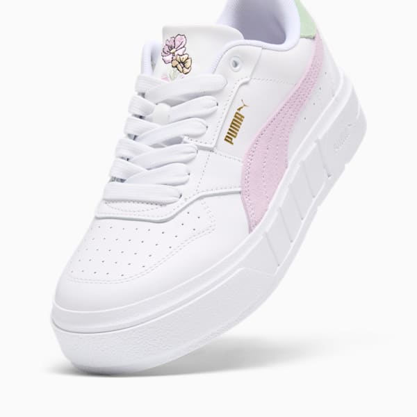 Sneakers Cali Court New Bloom Femme, PUMA White-Grape Mist-Pure Green, extralarge