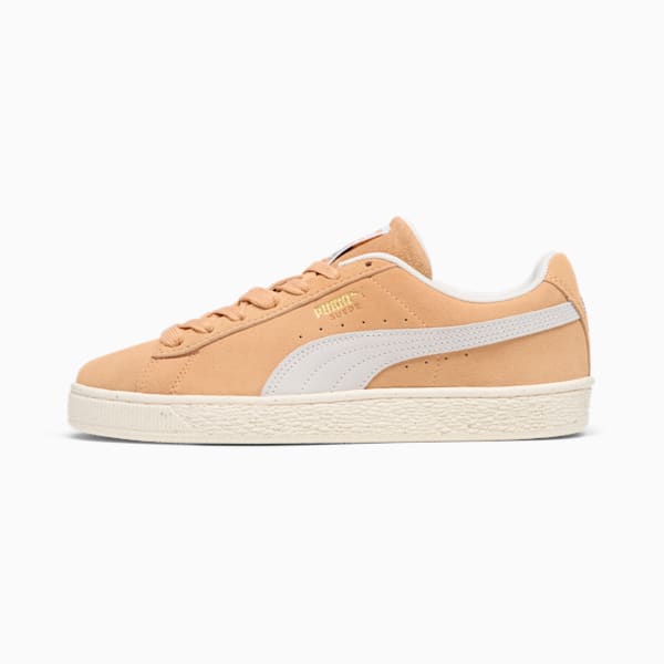 Suede New Bloom Women's Sneakers, Peach Fizz-Warm White-Puma Team Gold, extralarge