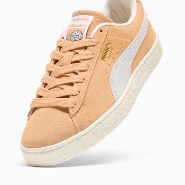 Suede New Bloom Women's Sneakers, Peach Fizz-Warm White-Puma Team Gold, extralarge