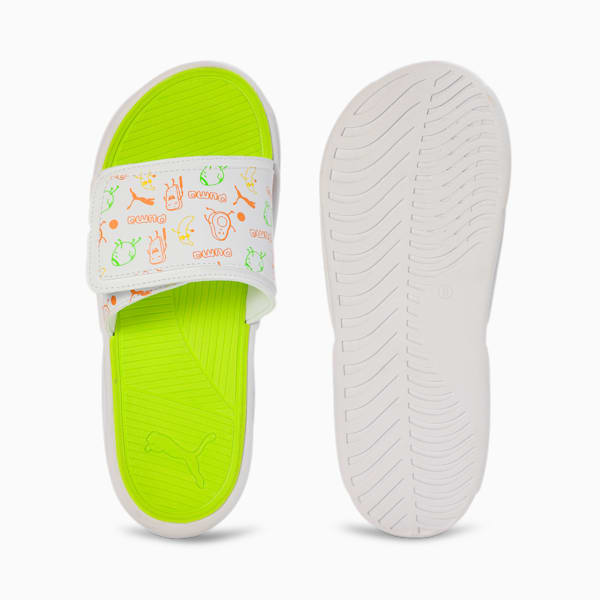 Royalcat Comfort Stablex Men's Slides, PUMA White-Lime Smash-Ginger Tea, extralarge-IND